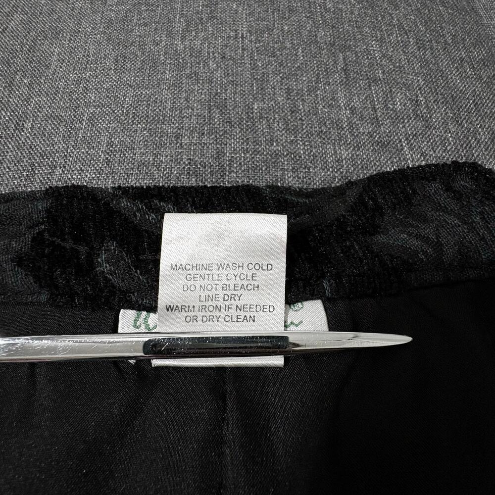 Ulla Popken Jacket Women 16/18 Black Silk Gray Open Front Wearable Art Tapestry - Picture 5 of 8